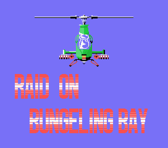 Raid On Bungeling Bay title screen for MSX